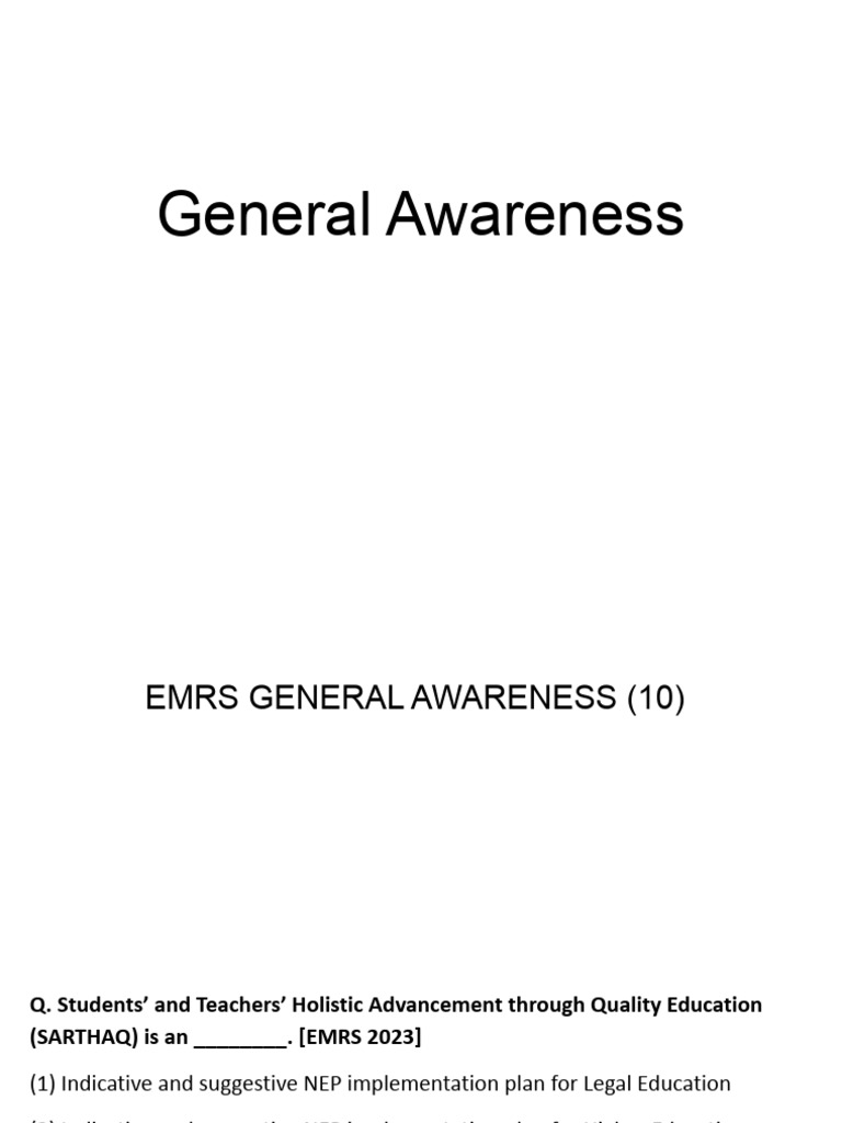 EMRS General Awareness Lyst1762517532518 | PDF