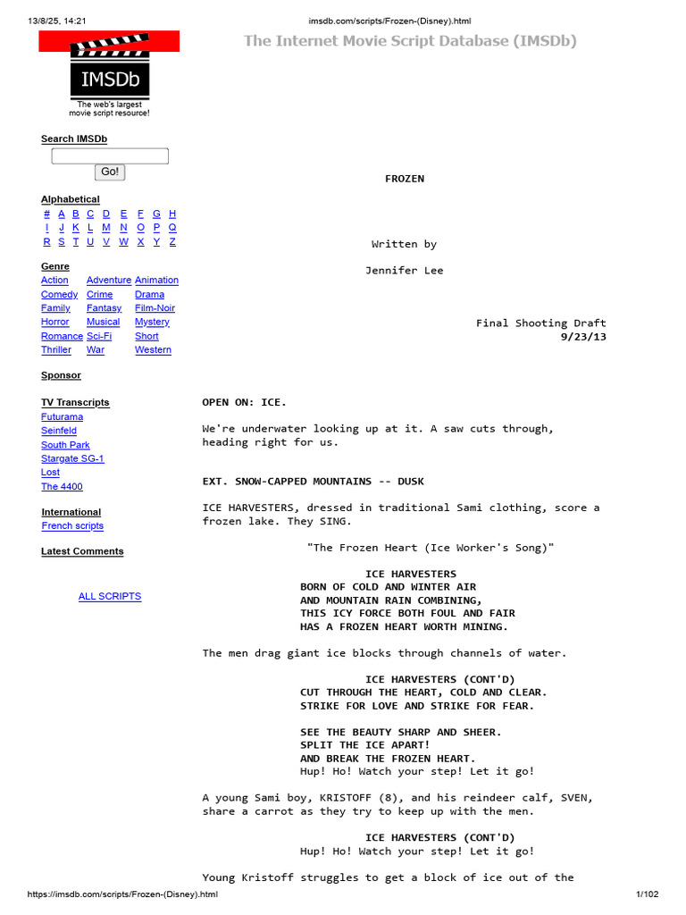 Frozen 2013 | PDF