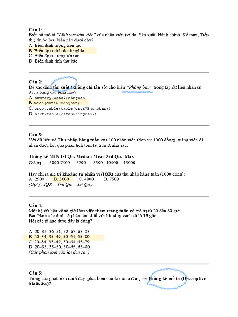 On Thi Cuoi Ky | PDF