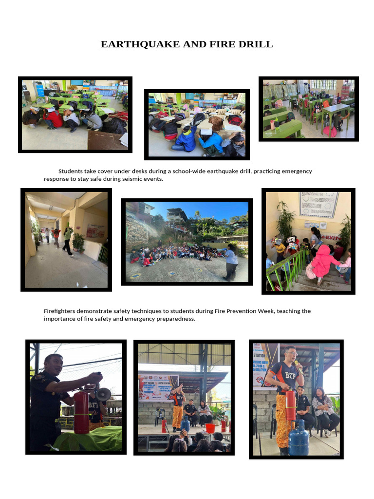 Earthquake and Fire Drill | PDF