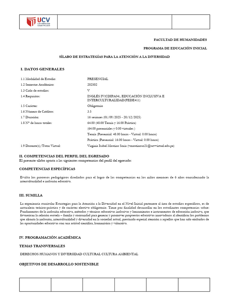 Estrategias de Adaptacion en Aulas Inclusivas 2025-2 | PDF | Evaluación ...