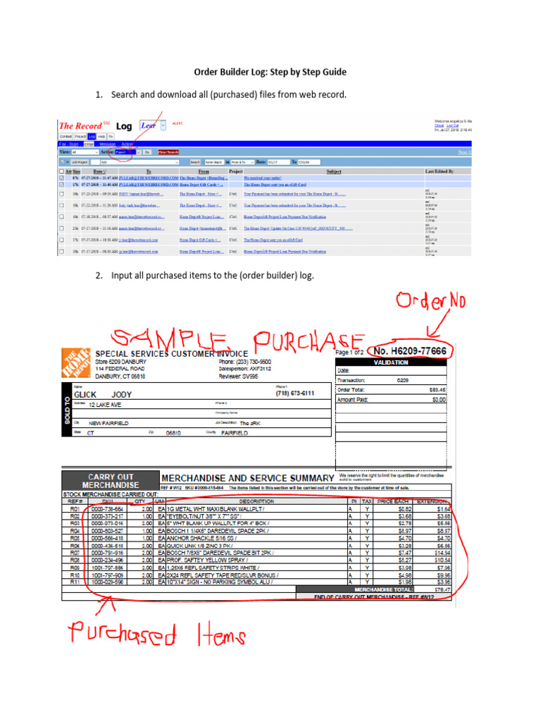 Order Builder Log | PDF