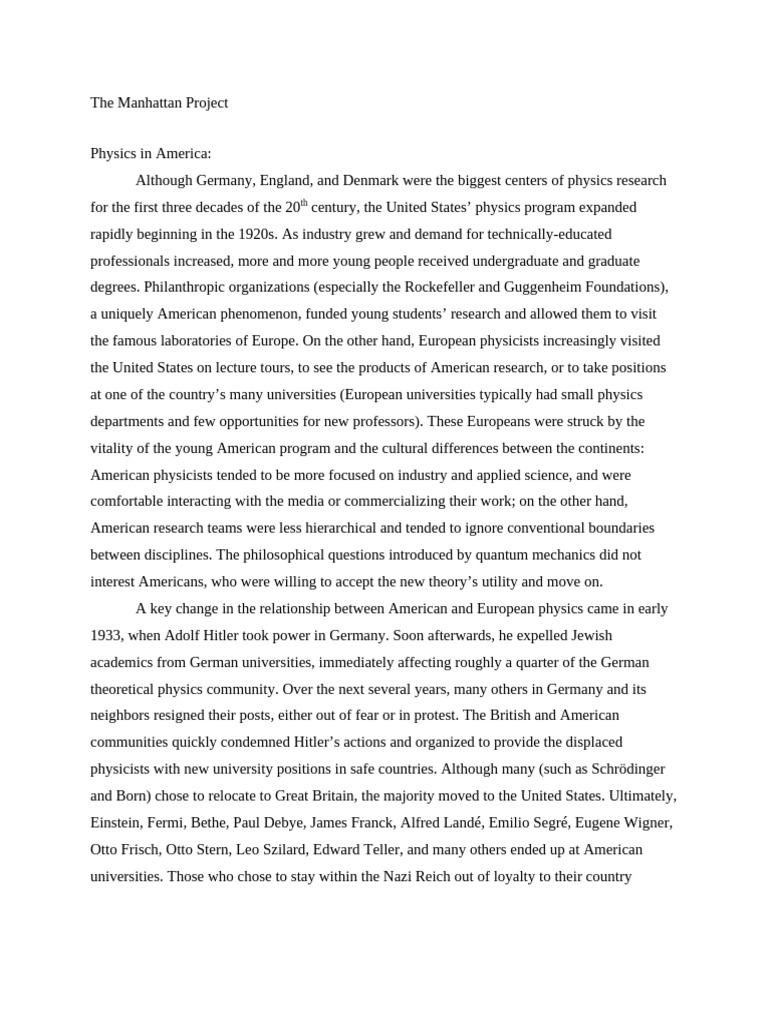 8 Manhattan Project | PDF | Surrender Of Japan | Nuclear Technology