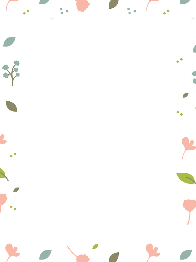 White Simple Floral Page Border | PDF