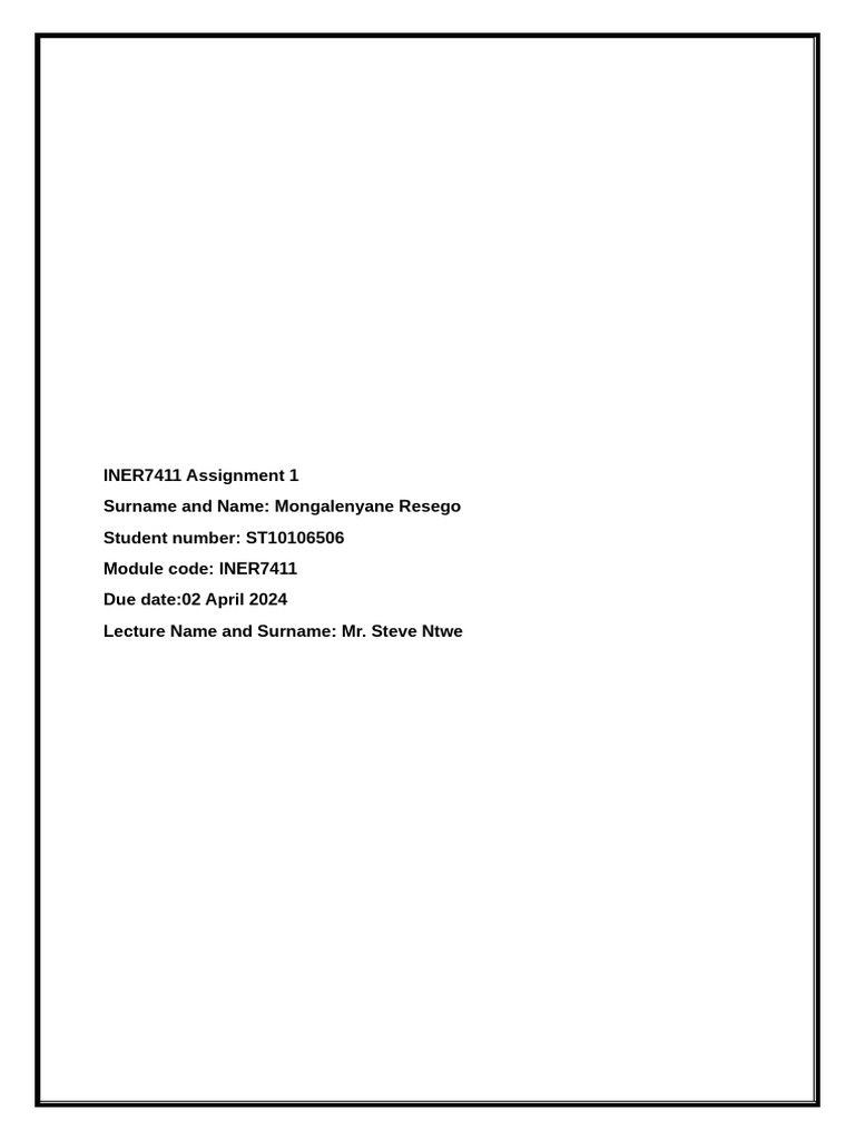 INER7411 Assignment 1 | PDF | Qualitative Research | Constructivism ...