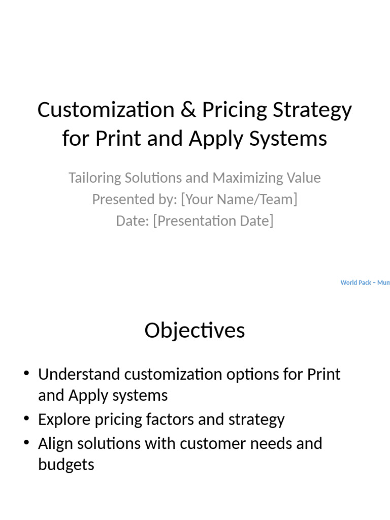 Customization and Pricing Strategy Print Apply | PDF | Pricing | Computing