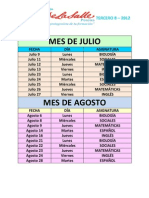 Cronograma de Evalua 3B 2012