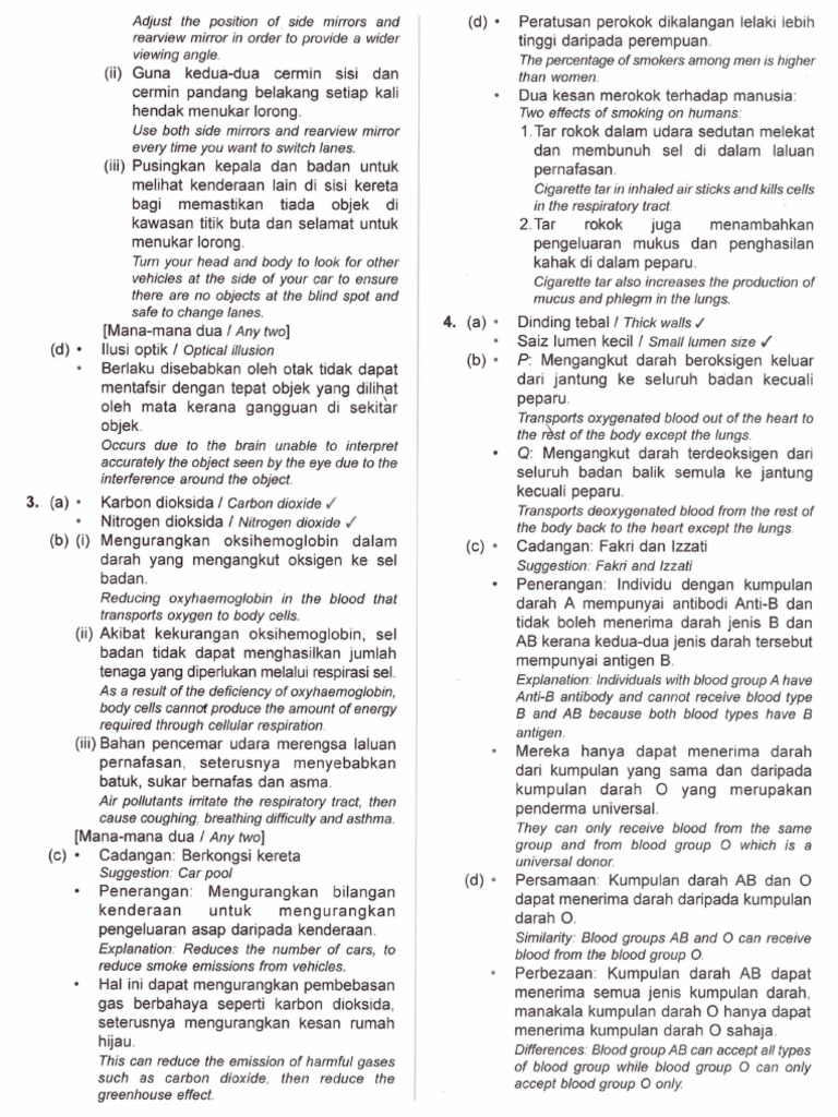 SCIENCE F3 2024 SET 6 Section C Marking Scheme | PDF