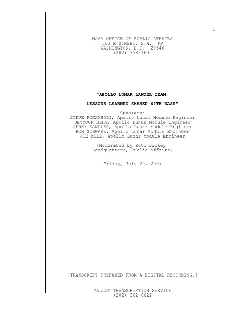 Nasa Launch Transcript – Apollo 11 Audio Highlights – GKAAJE