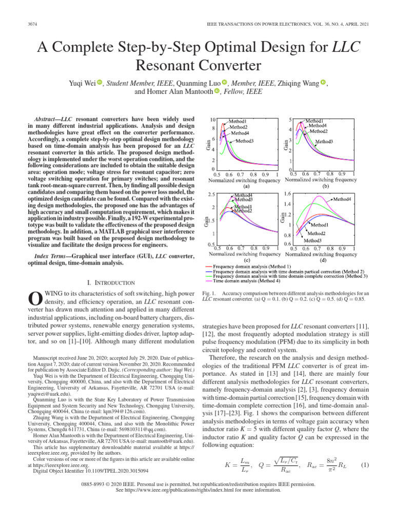 A Complete Step-By-Step Optimal Design For LLC Resonant Converter | PDF ...