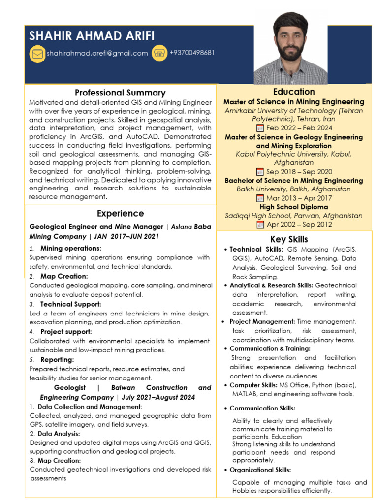 Shahir Ahmad- Resumi | PDF | Geographic Information System
