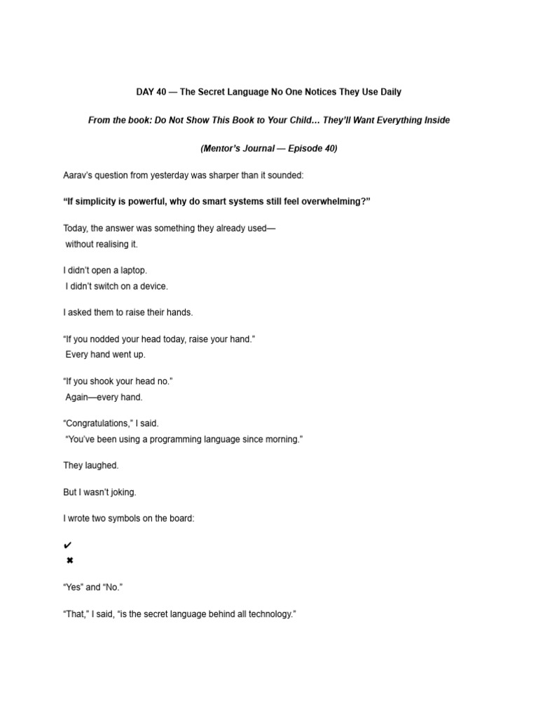 DAY 40 — the Secret Language No One Notices They Use Daily (1) | PDF