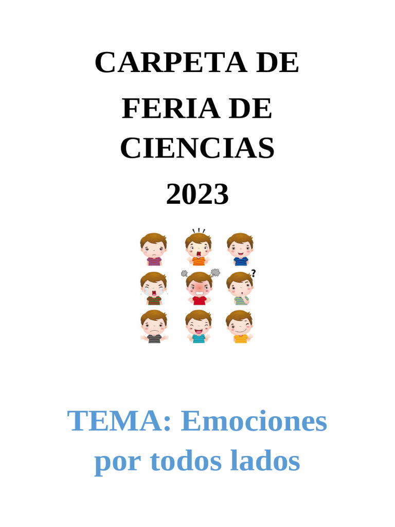 Feria de Ciencias Emociones | PDF | Las emociones | Inteligencia emocional