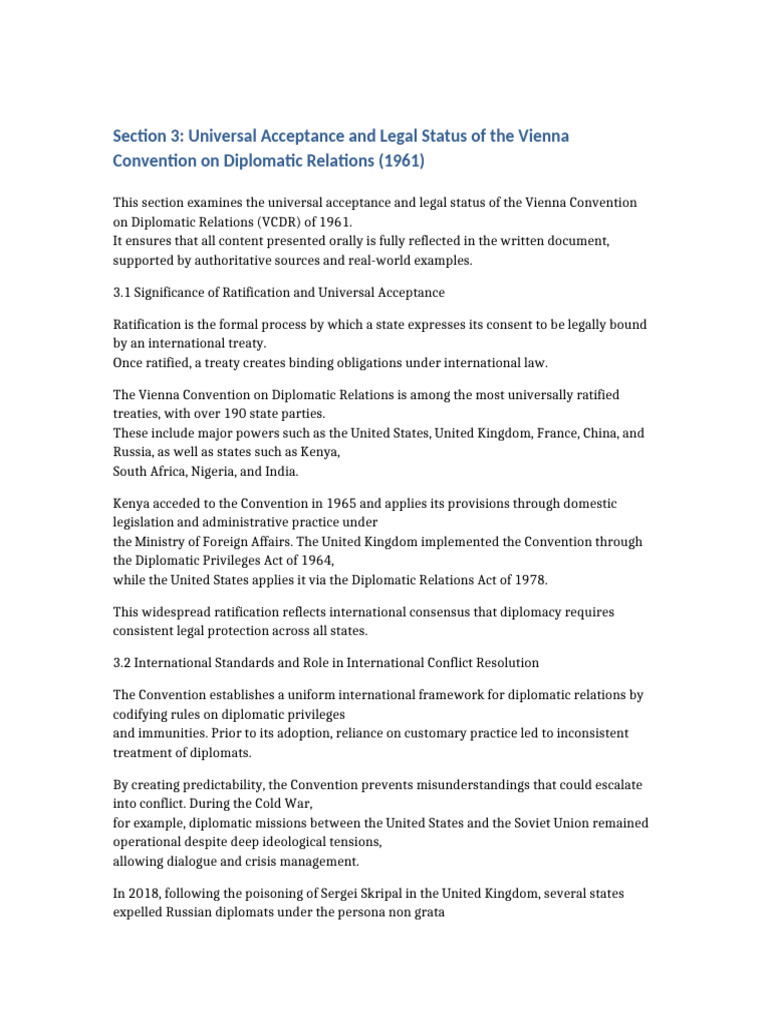 Section 3 VCDR Detailed | PDF | Ratification | Treaty