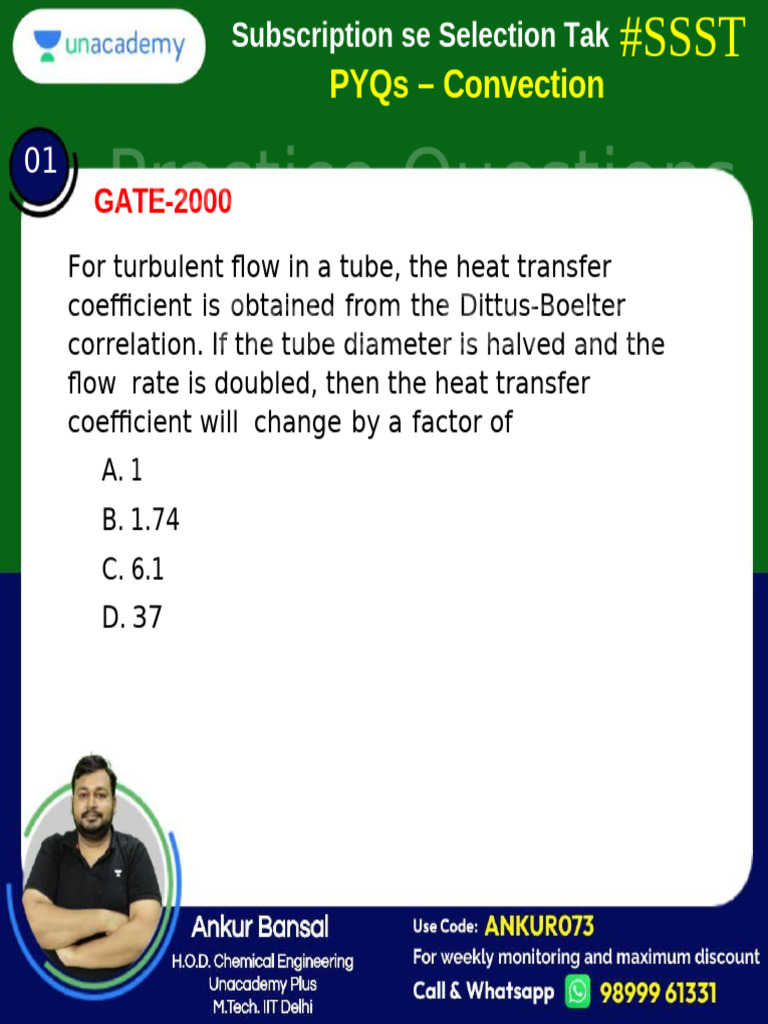 Convection PYQs | PDF | Heat Transfer | Convection