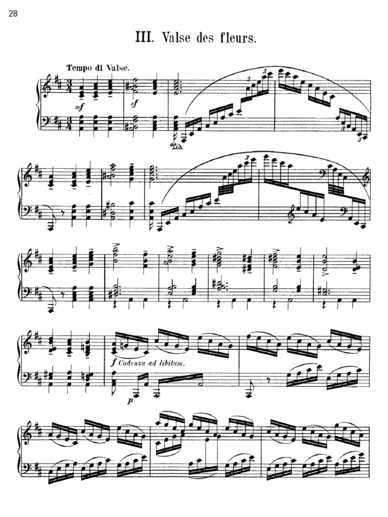 Tchaikovsky_Nutcracker - Vals de Las Flores | PDF