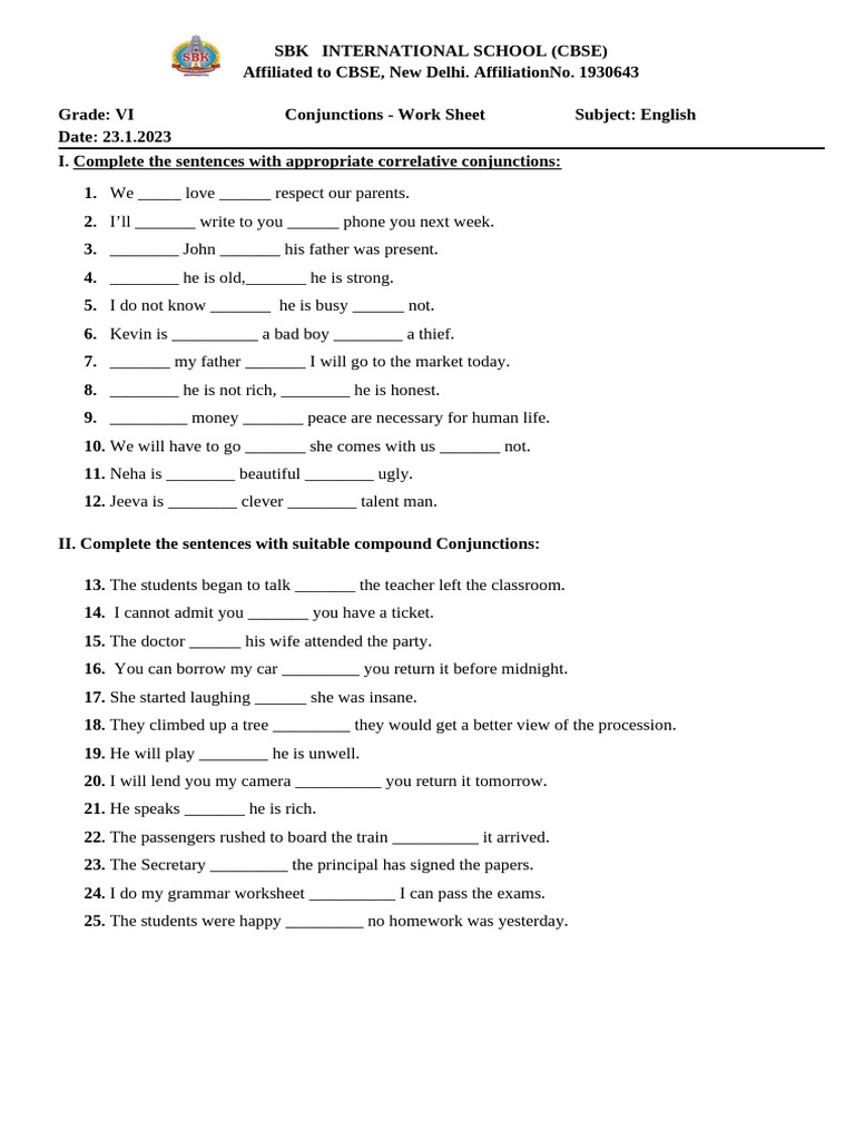 Conjunction s | PDF