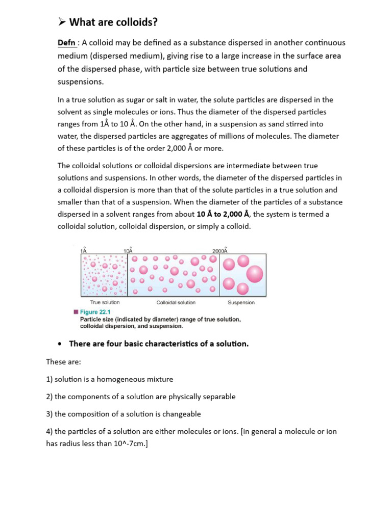 Colloid Mine Lec1,2 | PDF | Colloid | Mixture