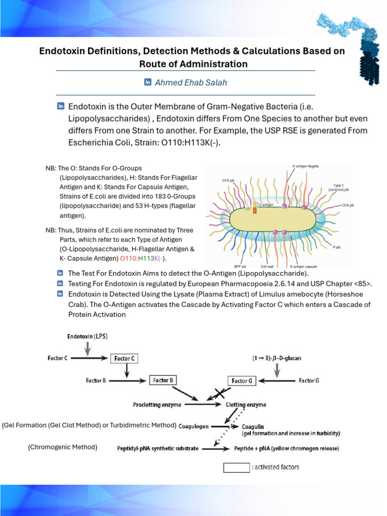 Bacterial Endotoxin Calculation | PDF | Lipopolysaccharide ...
