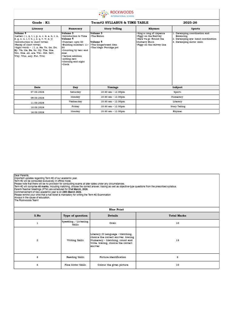 TERM 2 SYLLABUS RWGS.xlsx - PP1 (1) | PDF | Cognition | Human Communication