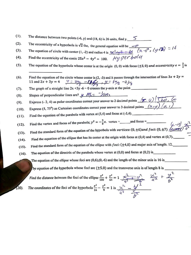 MTH102 Test Solution D-1 | PDF