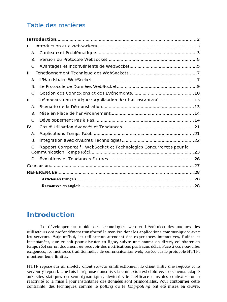 Reseau Websocket | PDF | Serveur (Informatique) | Internet