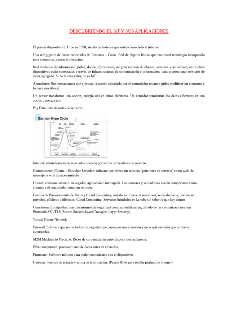 Apuntes | PDF | Computación en la nube | Internet de las Cosas