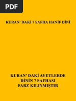 KURAN’ DAKİ  7 SAFHA HANİF DİNİ