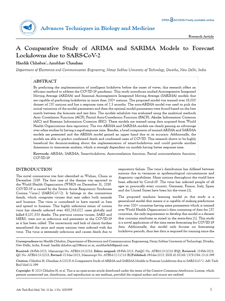 A-comparative-study-of-arima-and-sarima-models-to-forecast-lockdowns ...