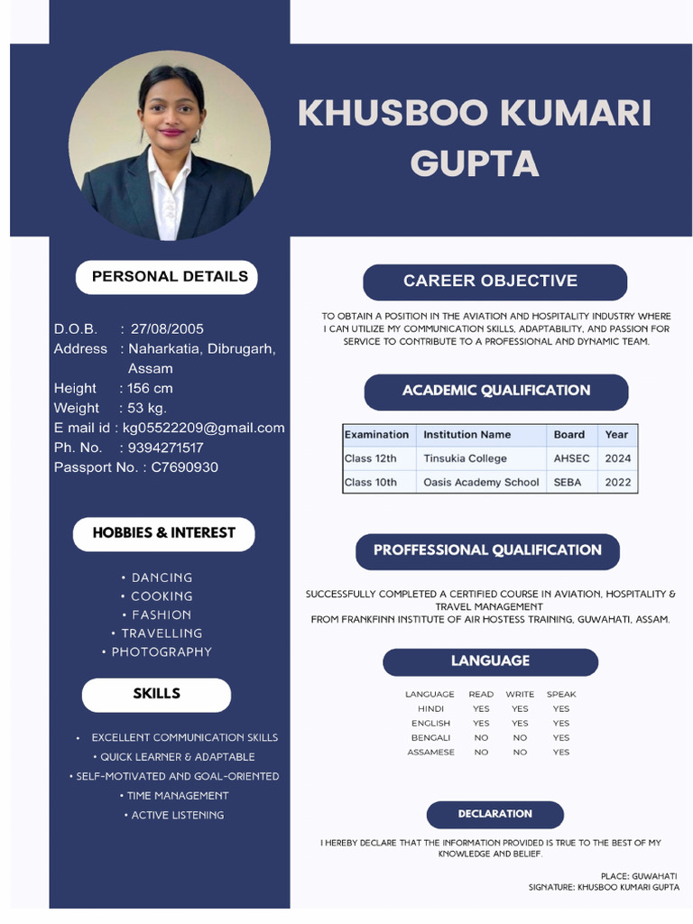 Khusboo Kumari CV | PDF
