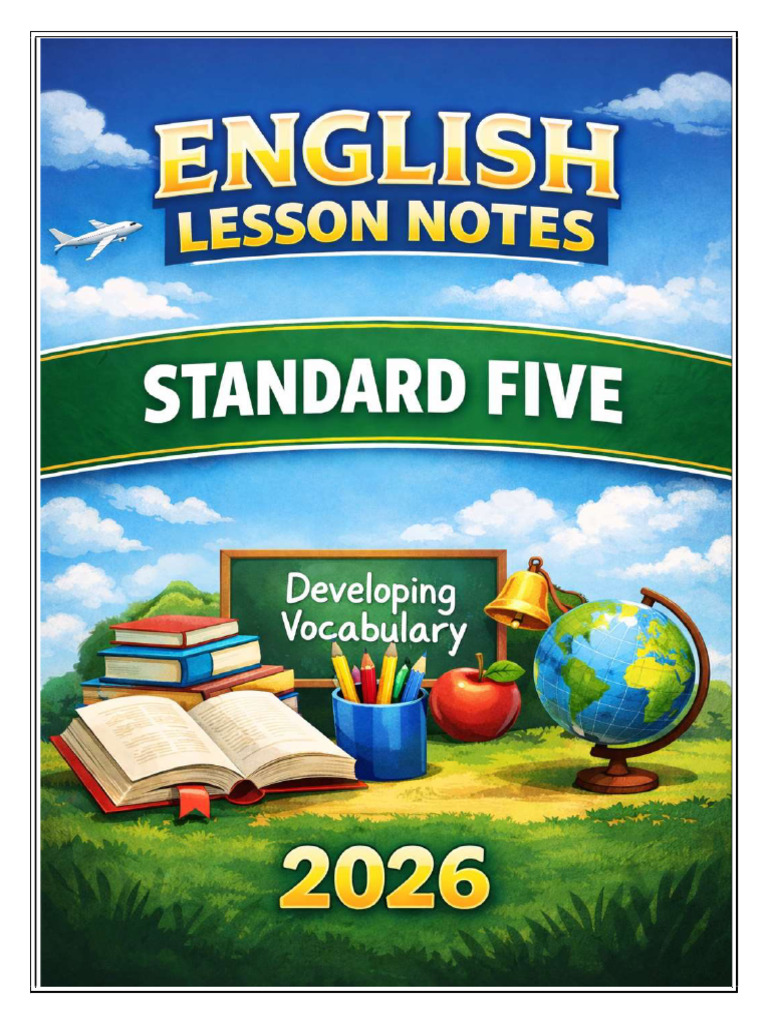 English Notes STD 5 | PDF | Noun | Adjective