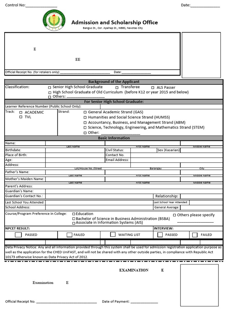 Admission Form Updated | PDF