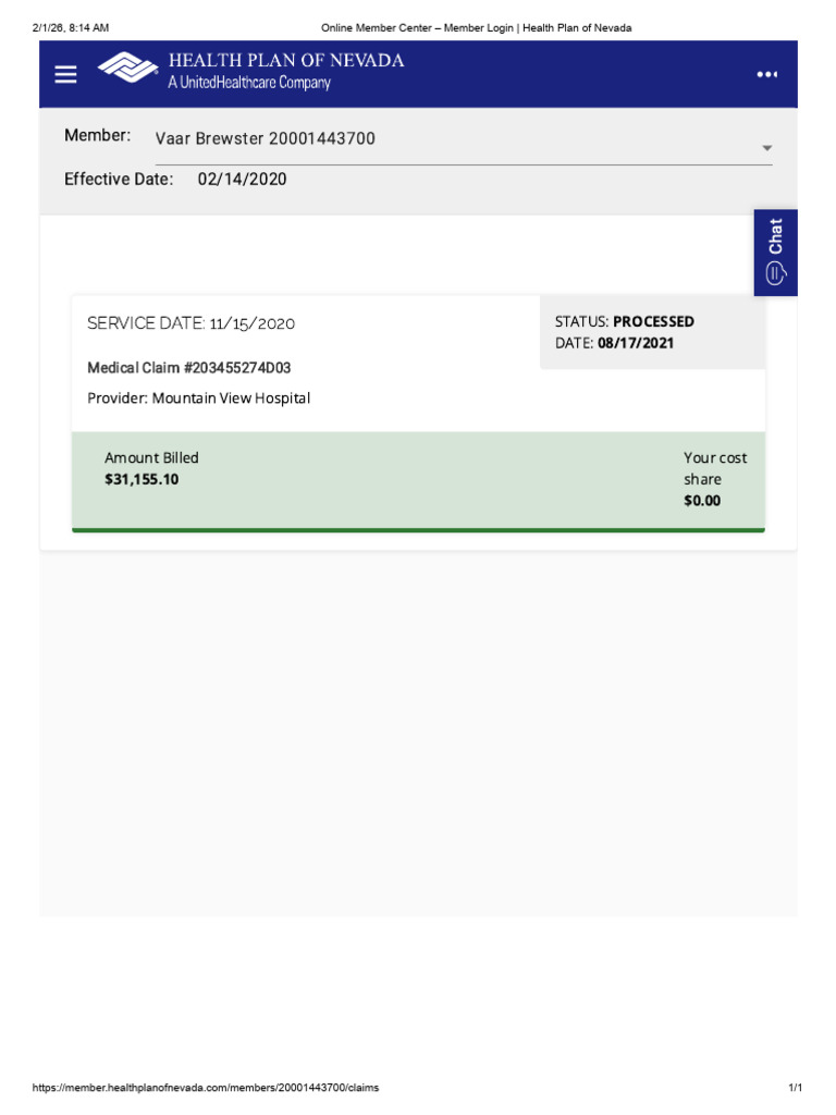 Online Member Center – Member Login _ Health Plan of Nevada m View | PDF