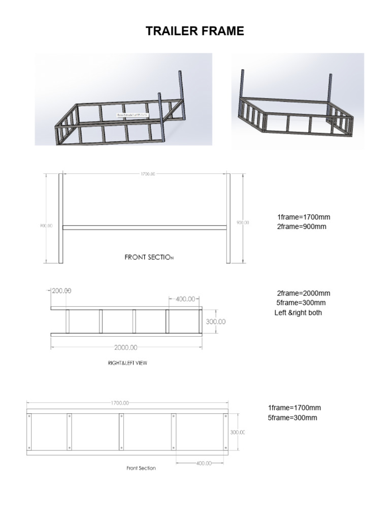 Trailer Frame Dimensions | PDF