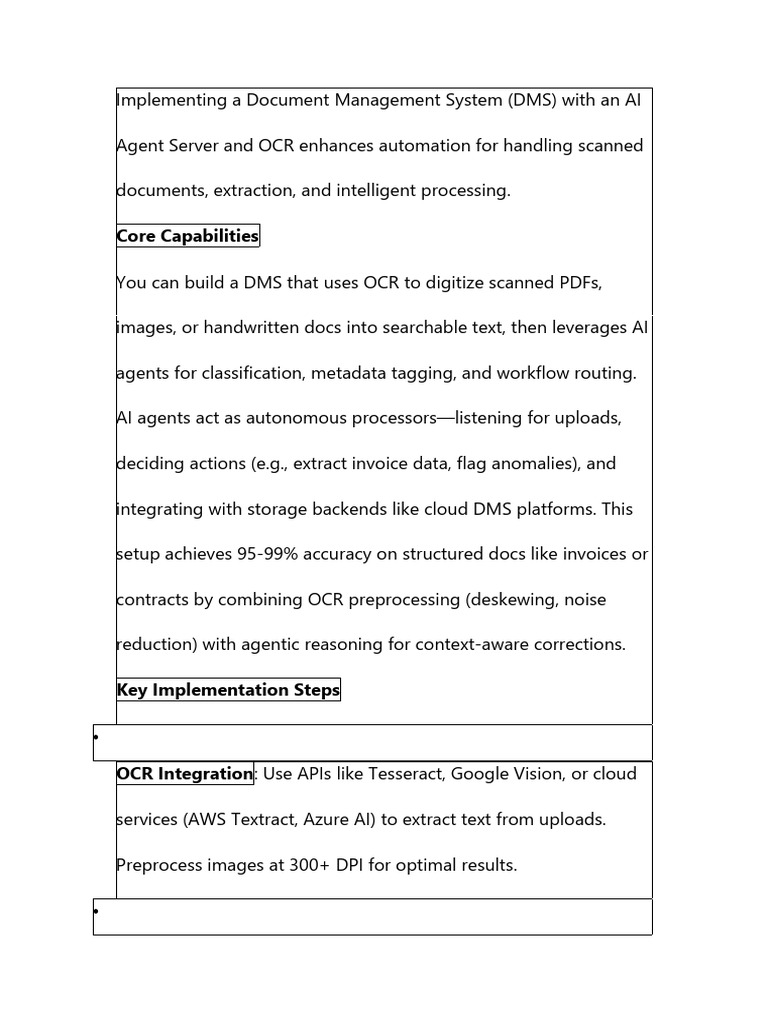 Implementing A Document Management System | PDF | Optical Character ...