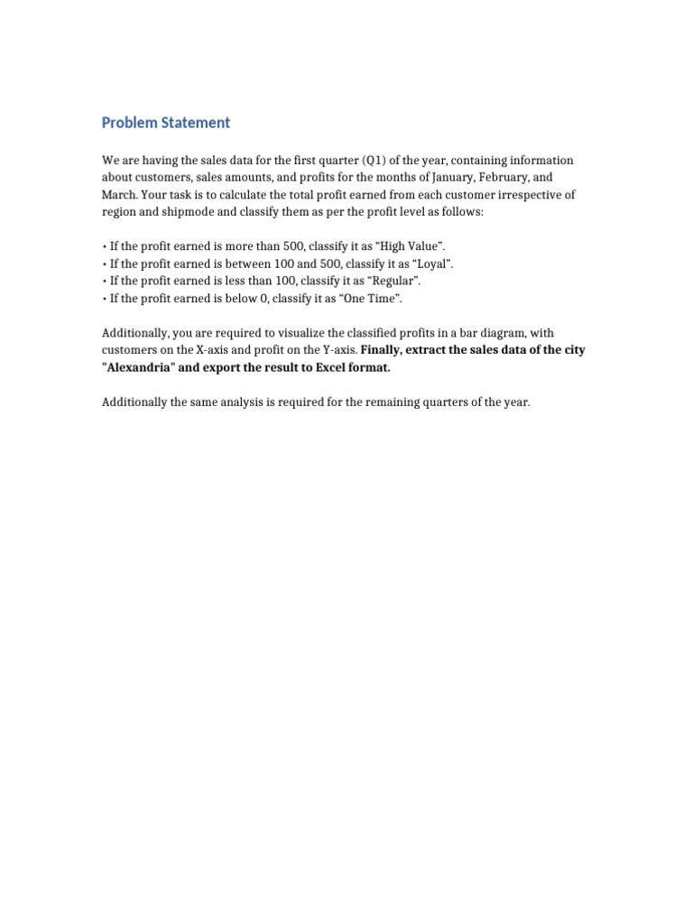 Problem Statement | PDF