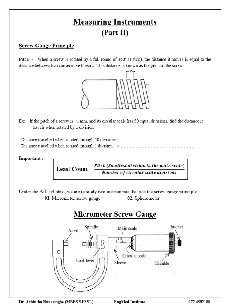 Measuring Instruments Part B Updated | PDF | Observational Error ...