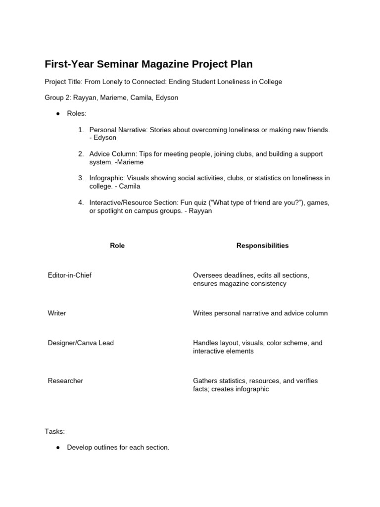 Magazine Project Layout | PDF