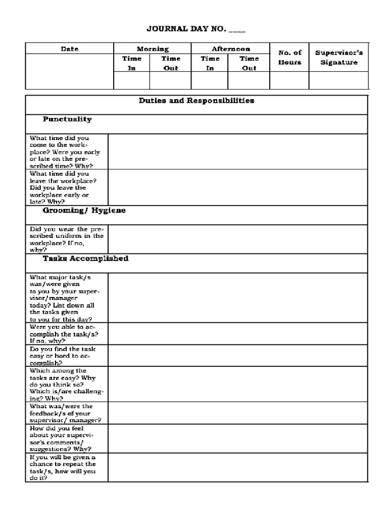 Daily Journal | PDF