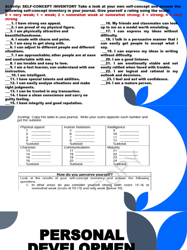 Personal Development | PDF | Identity (Social Science) | Adolescence