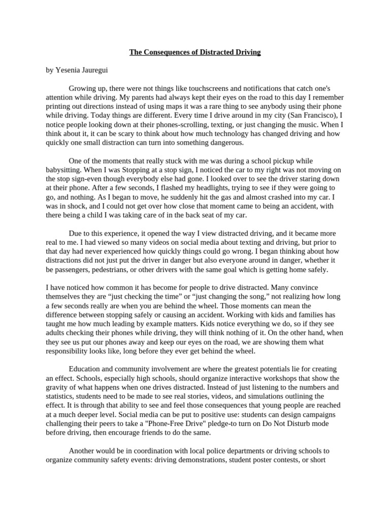 The Consequences of Distracted Driving | PDF