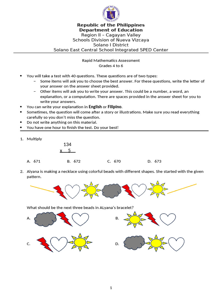 KS2 RMA Parallel Questions Set 1 | PDF | Area | Euclidean Geometry