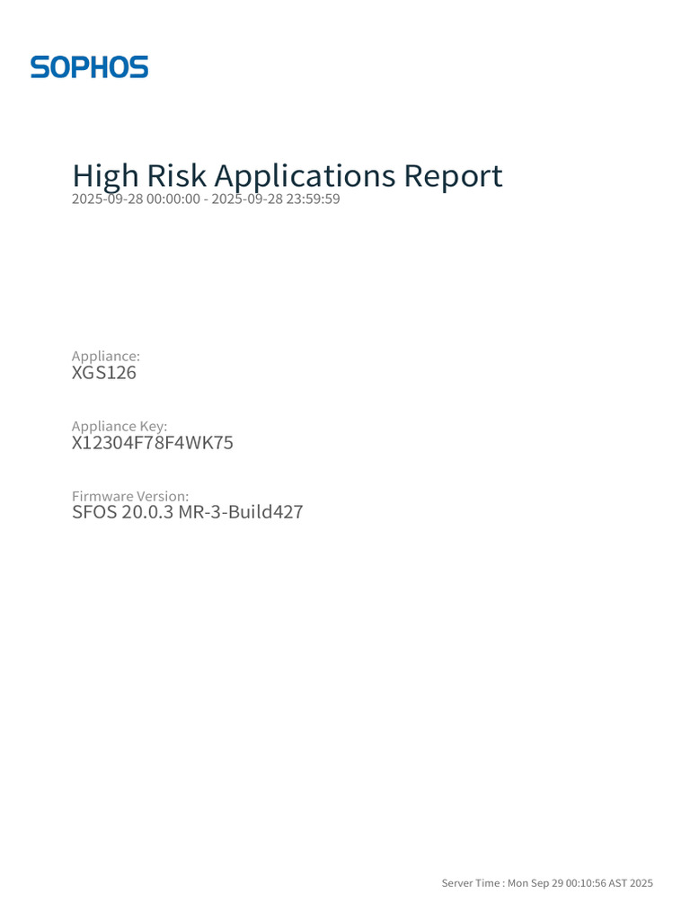 High Risk Applications Yesterday | PDF