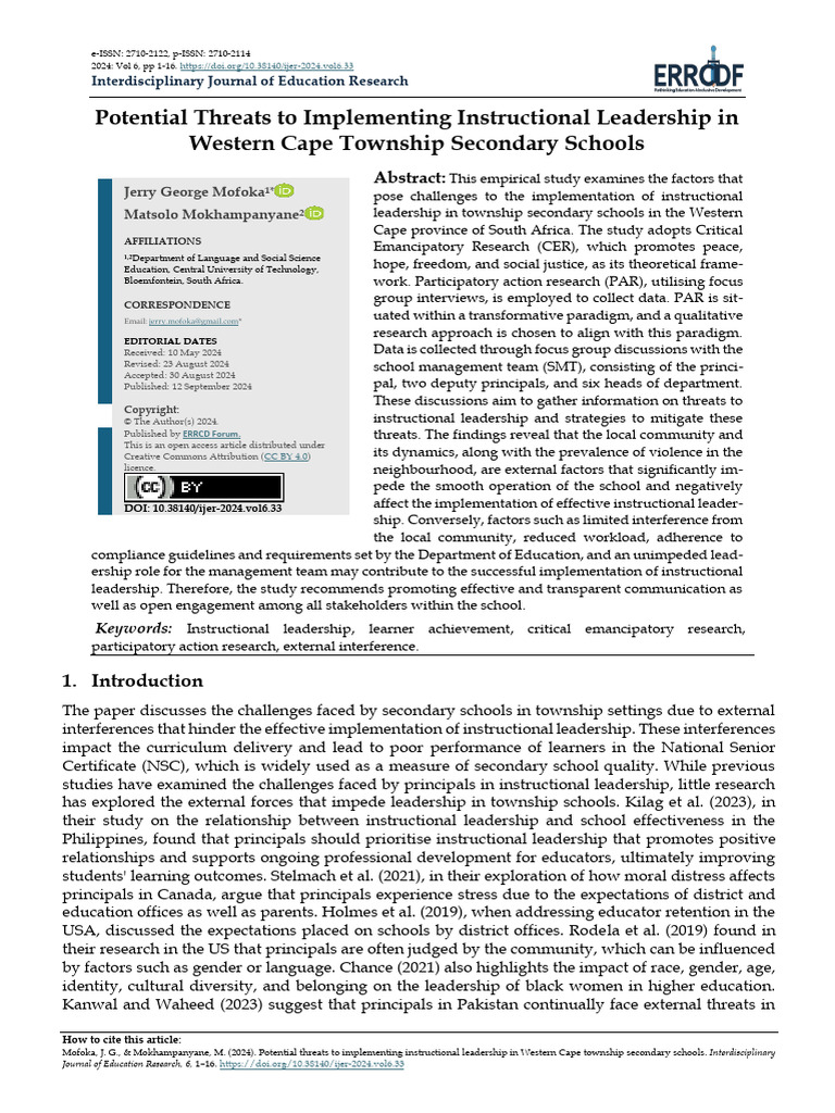Omodanb,+ijer-2024 Vol6 33 | PDF | Focus Group | Participatory Action ...