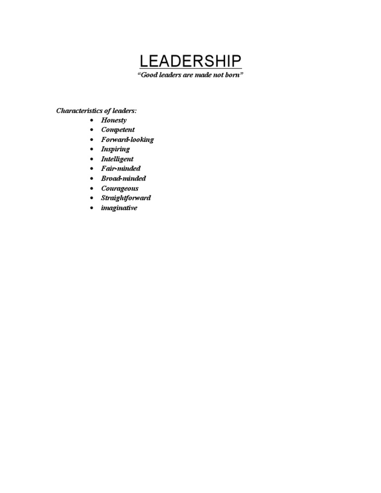 What Is Leadership? | PDF