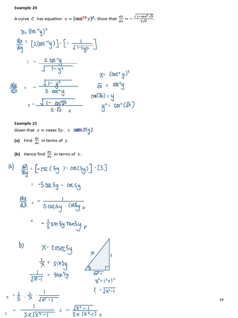Supp Notes 13_P3 Ch 6 Differentiation (I) | PDF | Mathematical Objects ...