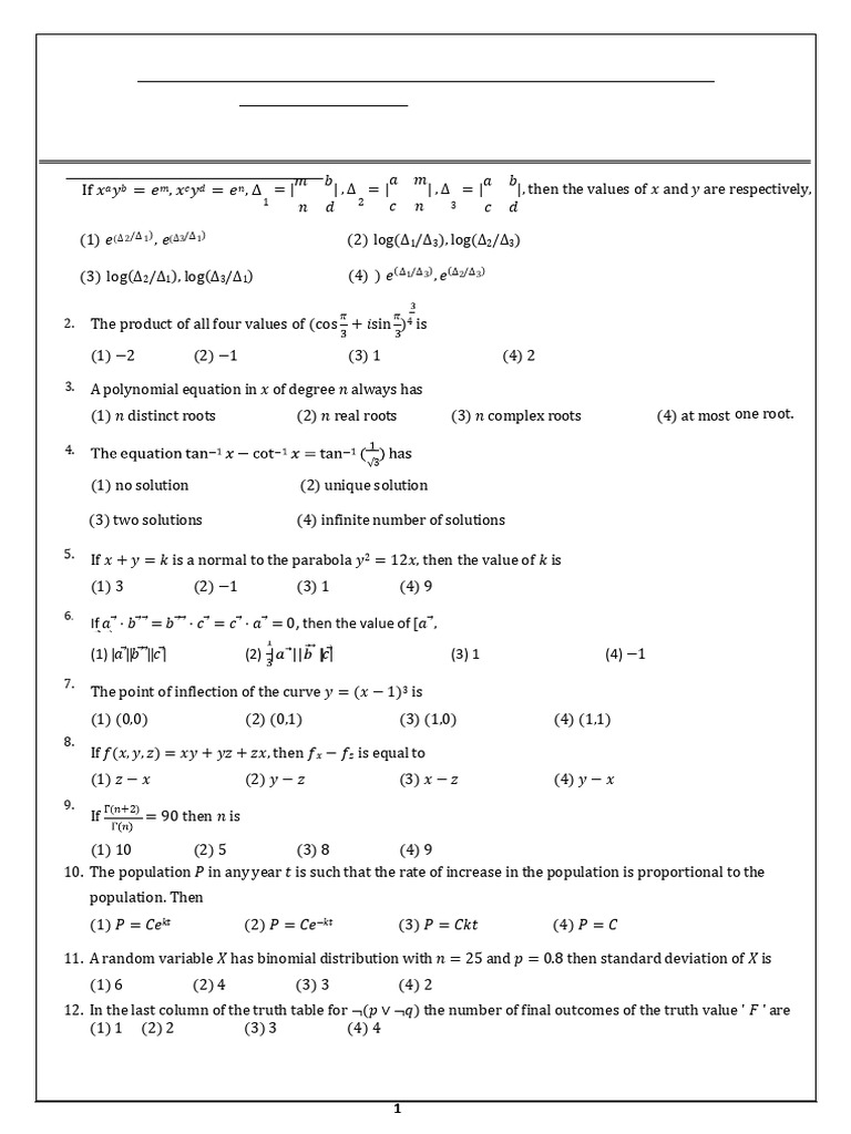 12th Maths Fp3 No. of Copies 10 | PDF | Elementary Mathematics ...