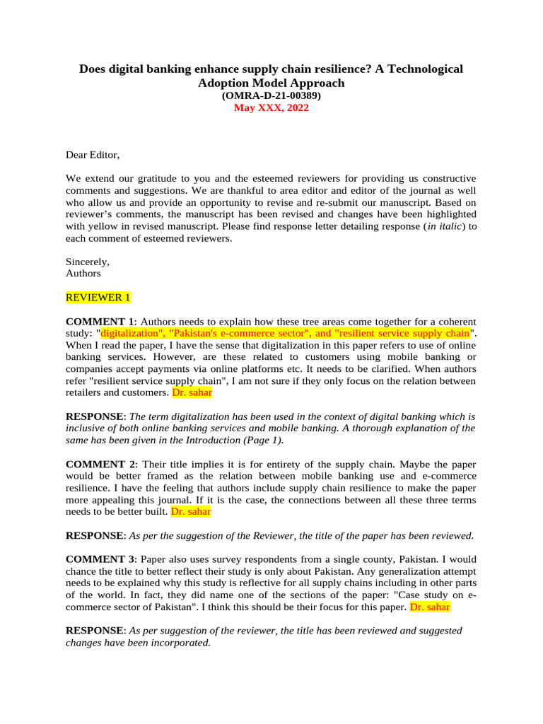 Response Letter r 1 | PDF