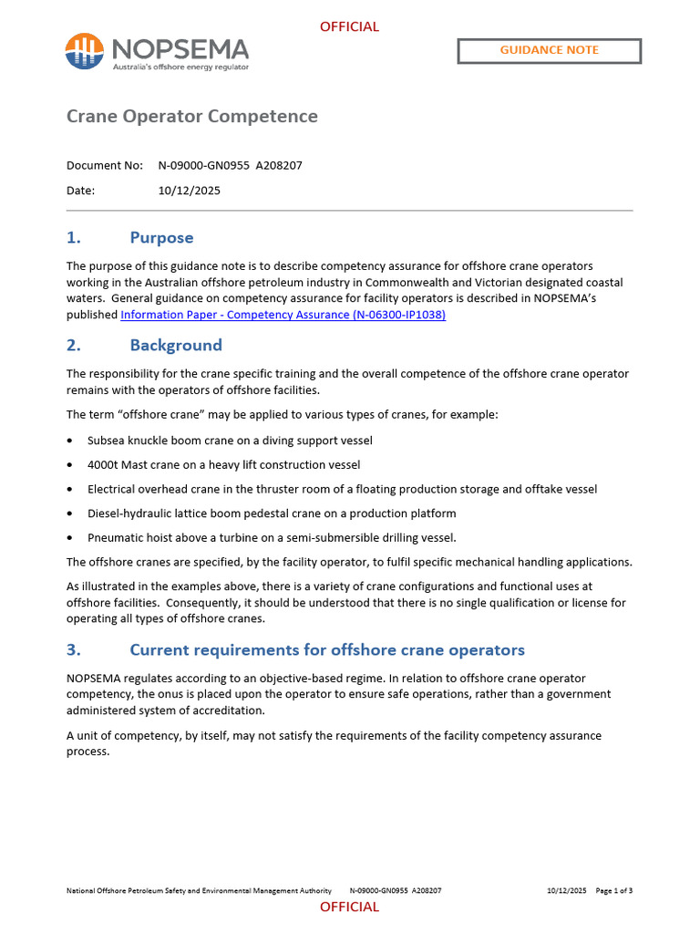 N-09000-GN0955 - Crane Operator Competence (A208207) | PDF | Crane ...