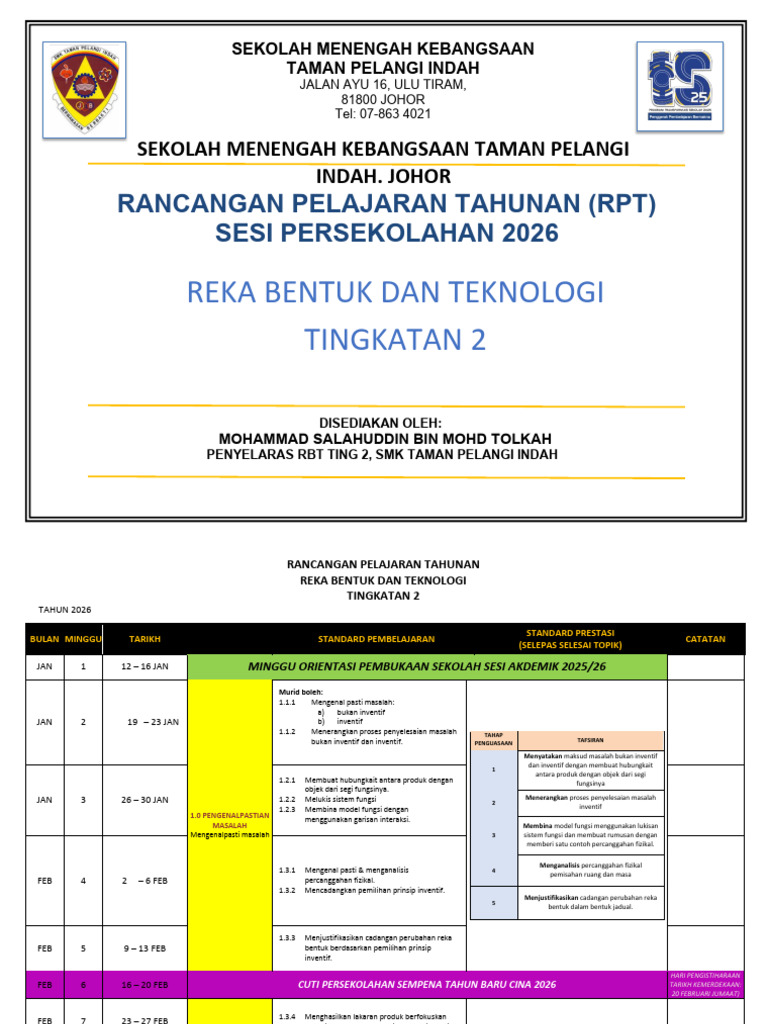 RPT RBT T2 2026 | PDF